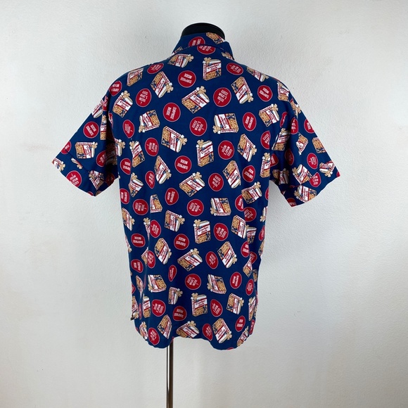 Vintage 2002 Cracker Jack Shirt Cotton Short Sleeve Button Front Mens Size Large - Picture 6 of 9